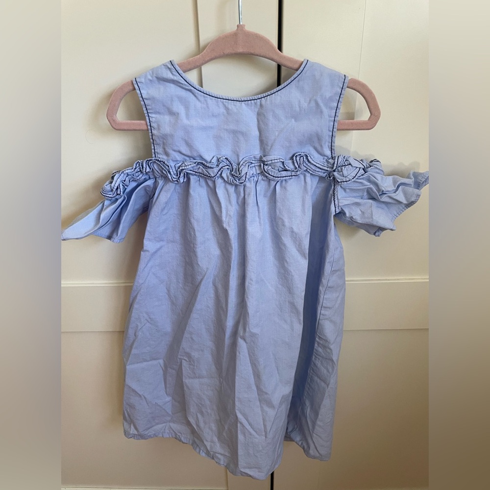 Zara girls 4-5 yo off shoulder shirt dress